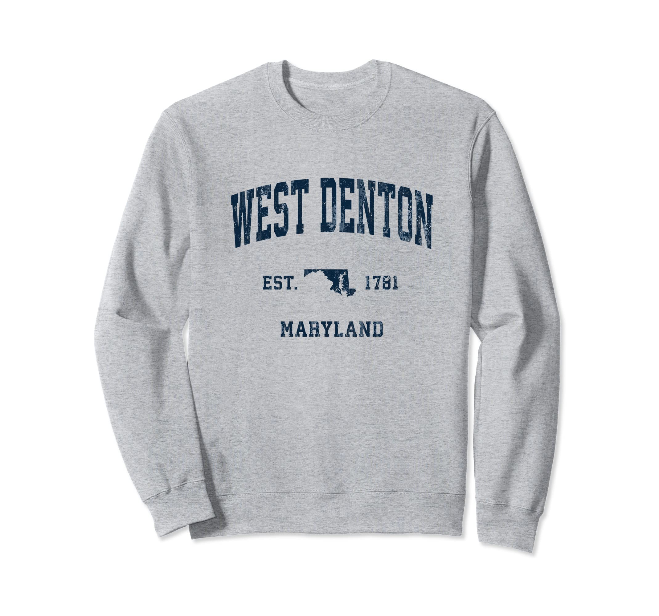 West Denton Maryland Md Athletic Sweatshirt - Minimalist Print for Adults - T-Shirt, Sweatshirt, Hoodie