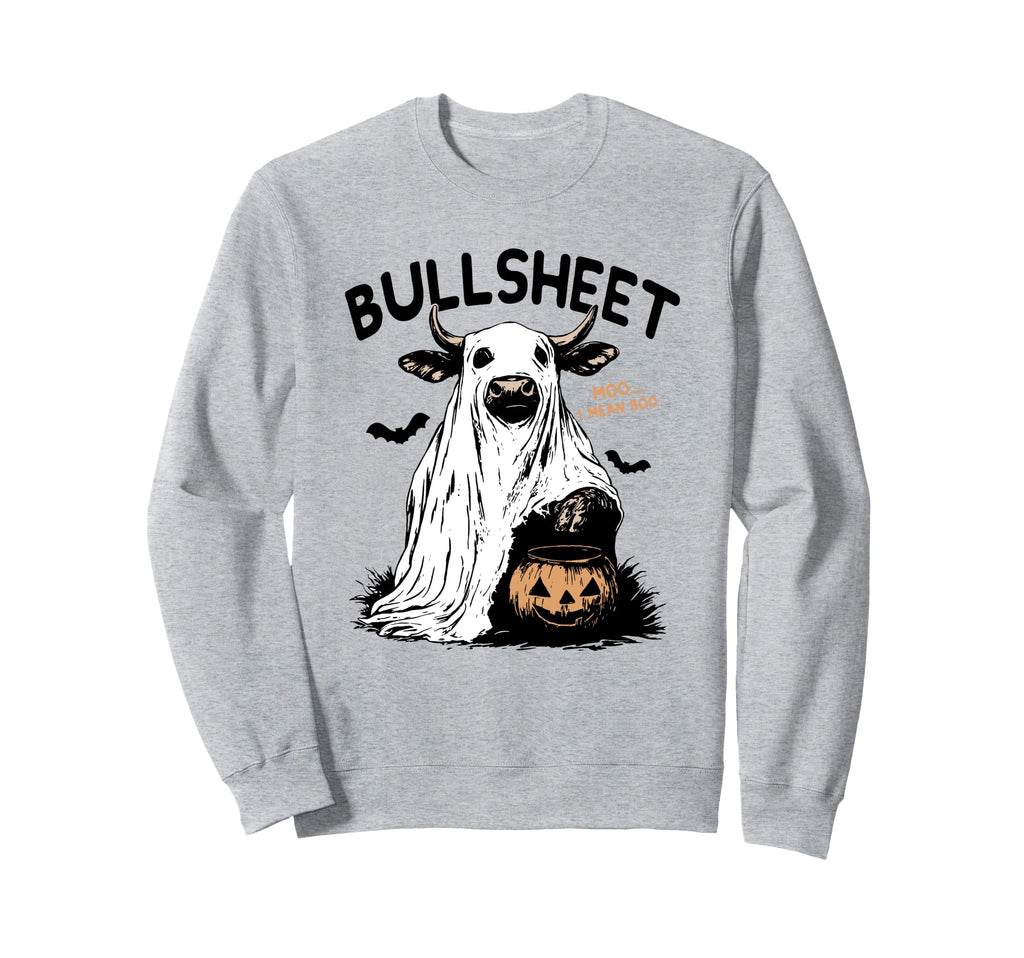 Bullsheet Halloween Moo I Mean Sweatshirt - Aesthetic Graphic for Adults - T-Shirt, Sweatshirt, Hoodie