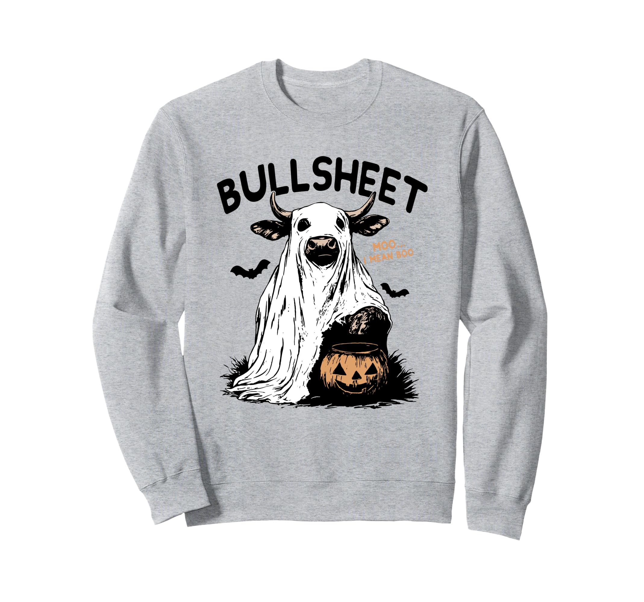 Bullsheet Halloween Moo I Mean Sweatshirt - Aesthetic Graphic for Adults - T-Shirt, Sweatshirt, Hoodie