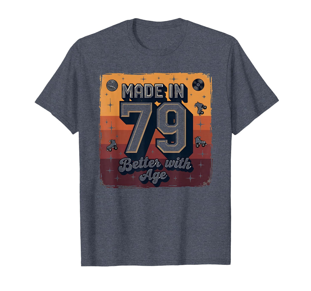 Made 79 Better Age Birthday Gift Heather T-Shirt - Streetwear Style Unisex - T-Shirt, Sweatshirt, Hoodie