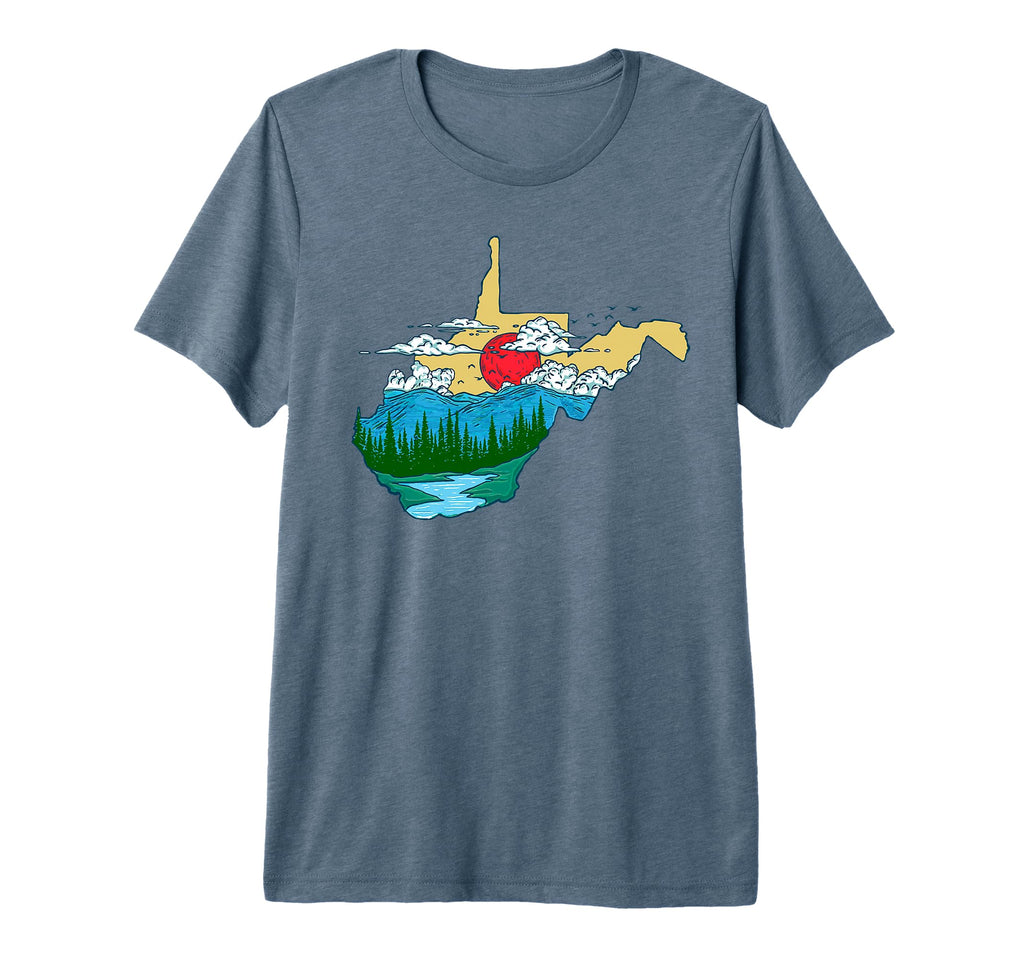 West Virginia Pride Outdoors Nature T-Shirt - Minimalist Print Men Women - T-Shirt, Sweatshirt, Hoodie