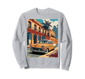 Auto And Palm City Scene Sweatshirt - Fun Novelty Design Men Women - T-Shirt, Sweatshirt, Hoodie