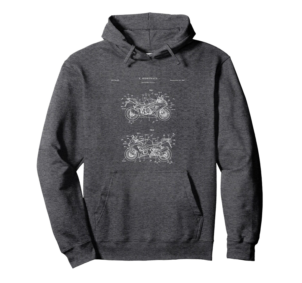 Shuzuki Hayabusa Patent Bike Hoodie - Aesthetic Graphic Unisex - T-Shirt, Sweatshirt, Hoodie