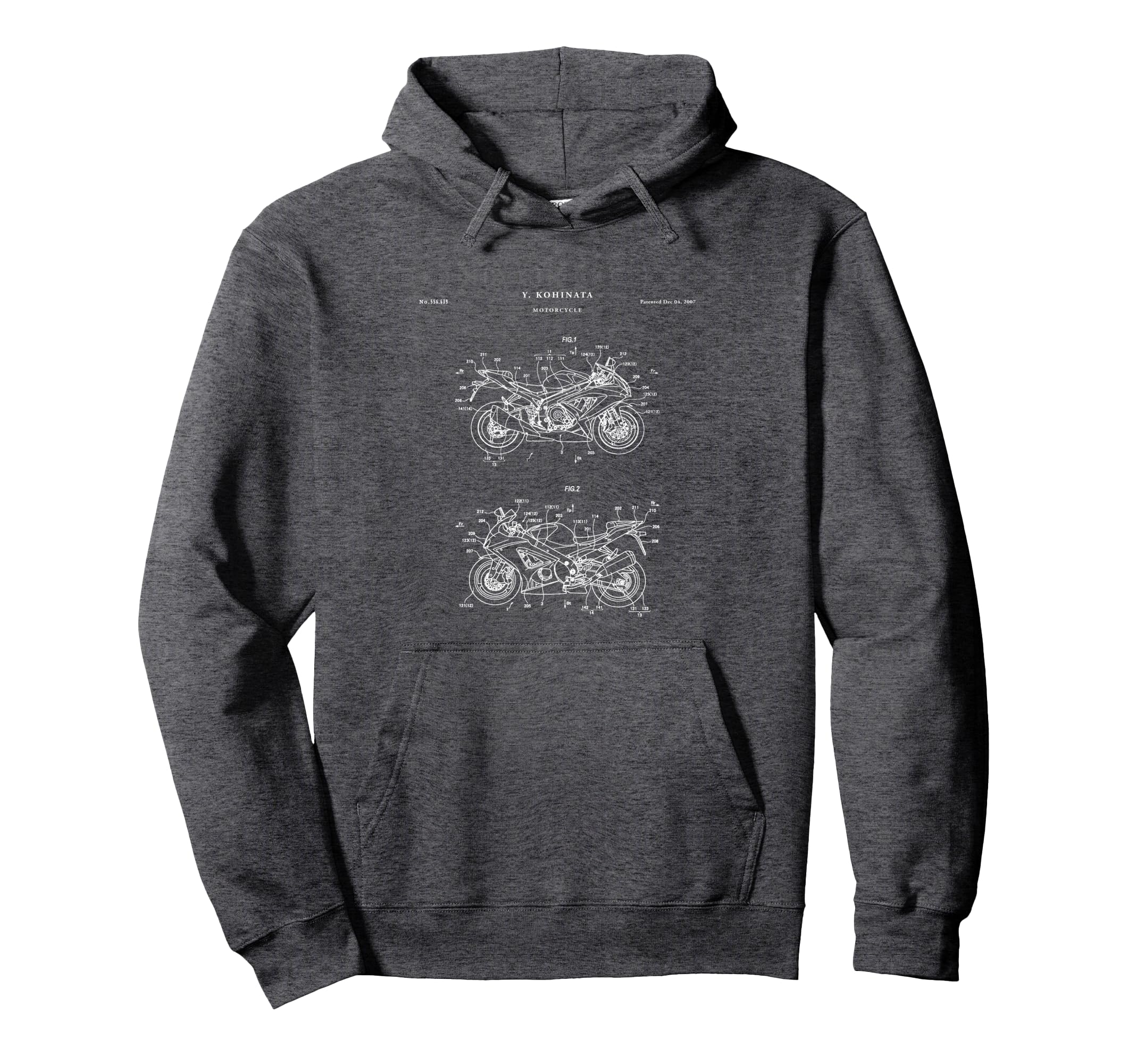 Shuzuki Hayabusa Patent Bike Hoodie - Aesthetic Graphic Unisex - T-Shirt, Sweatshirt, Hoodie