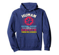 Service Dog Human Emotional Support Crew Hoodie - Unique Graphic Men Women - T-Shirt, Sweatshirt, Hoodie