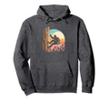Synthwave Eighties Rock Climber Bigfoot Hoodie - Trendy Graphic Unisex - T-Shirt, Sweatshirt, Hoodie