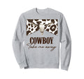 Leopard Bull Skull Western Country Sweatshirt - Novelty Apparel for Adults - T-Shirt, Sweatshirt, Hoodie