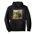 Nature Vibes Frog Dark Academia Hoodie - Aesthetic Graphic for Adults - T-Shirt, Sweatshirt, Hoodie