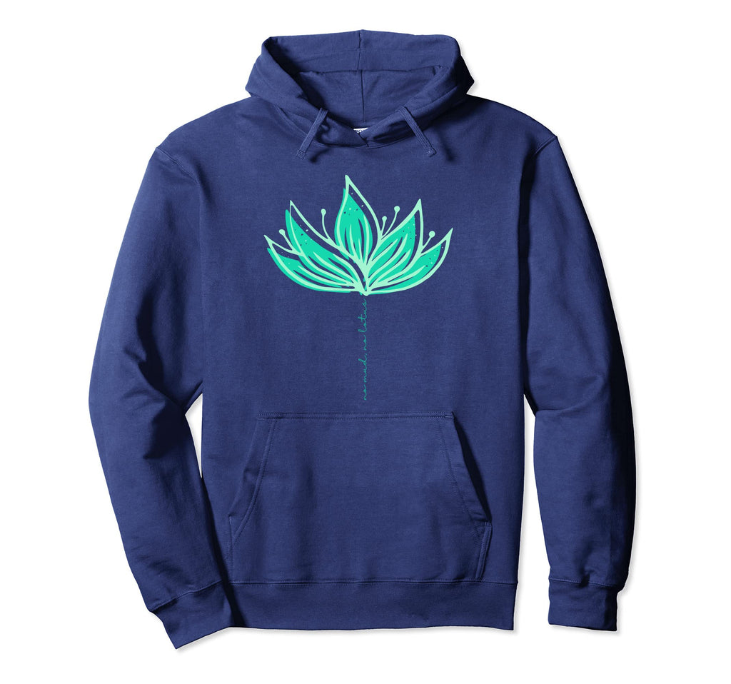 Lotus Flower Green Yoga Meditation No Hoodie - Streetwear Style for Adults - T-Shirt, Sweatshirt, Hoodie