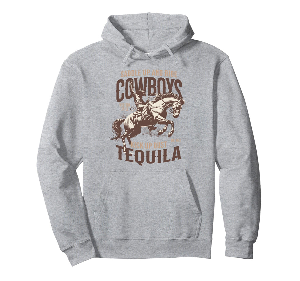 Cowboys And Tequila Western Hoodie - Aesthetic Graphic Men Women - T-Shirt, Sweatshirt, Hoodie