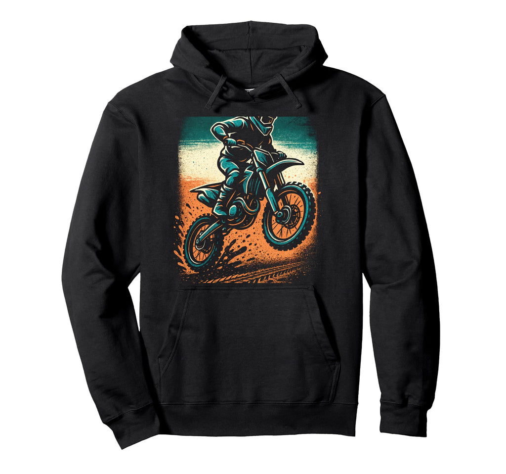 Motocross Motorrad Sport Dirt Biker Hoodie - Minimalist Print for Adults - T-Shirt, Sweatshirt, Hoodie