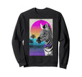 Funny Zebra Bow Tie 80S Sweatshirt - Casual Everyday Wear for Adults - T-Shirt, Sweatshirt, Hoodie