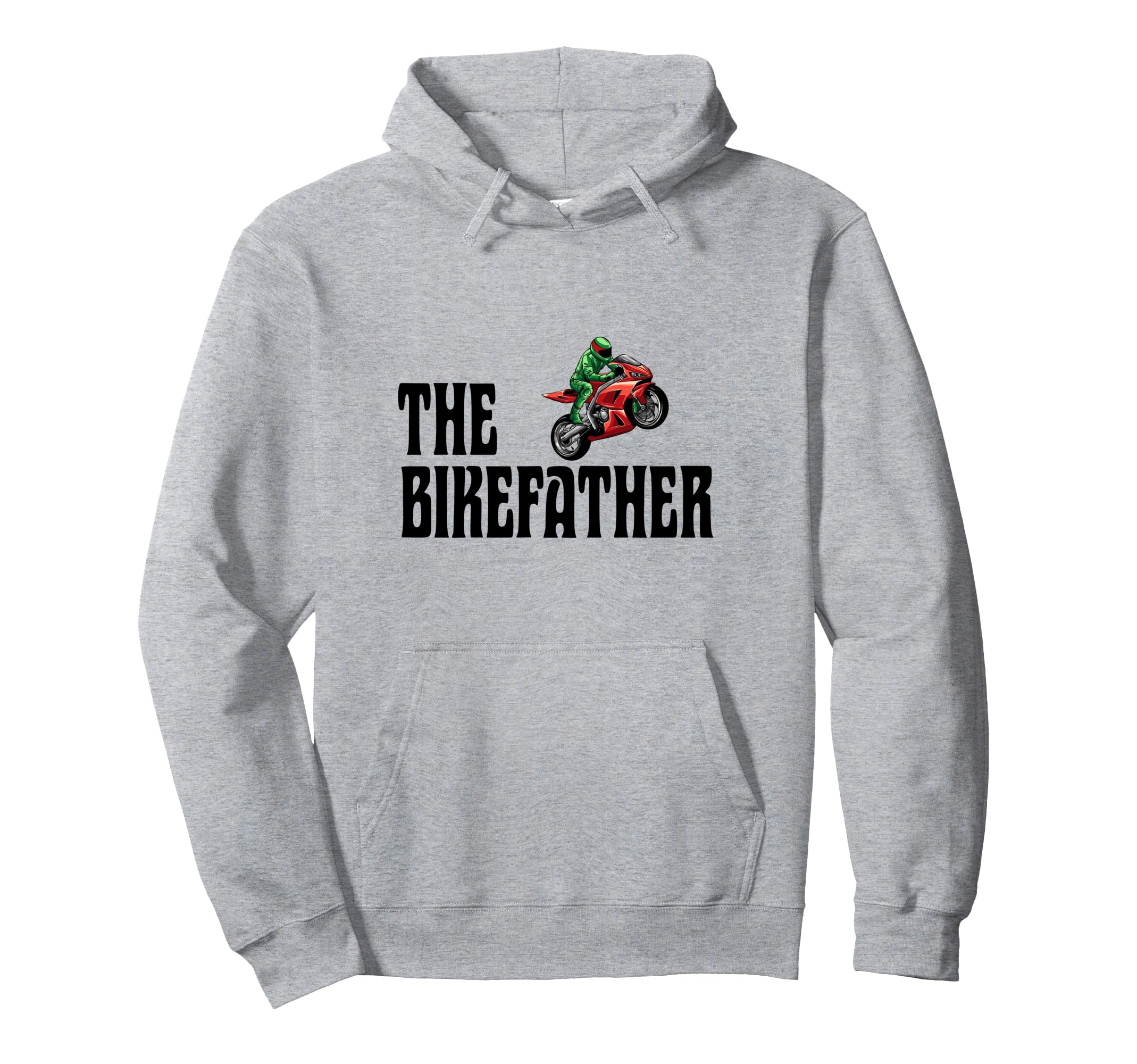 Biker Biker Dad Bikefather Funny Hoodie - Minimalist Print for Adults - T-Shirt, Sweatshirt, Hoodie