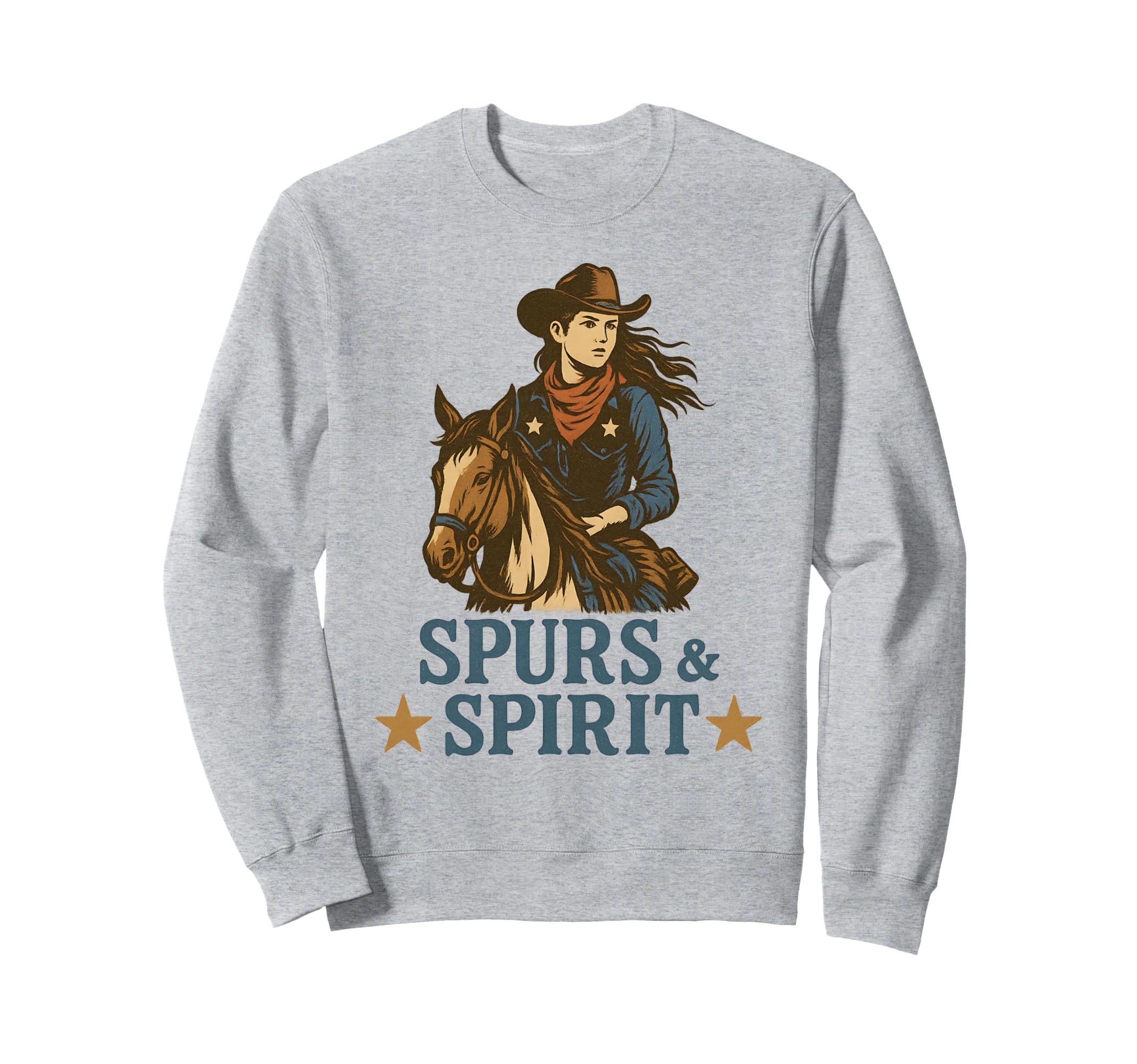 Spurs Spirit Rustic Western Sweatshirt - Streetwear Style for Adults - T-Shirt, Sweatshirt, Hoodie