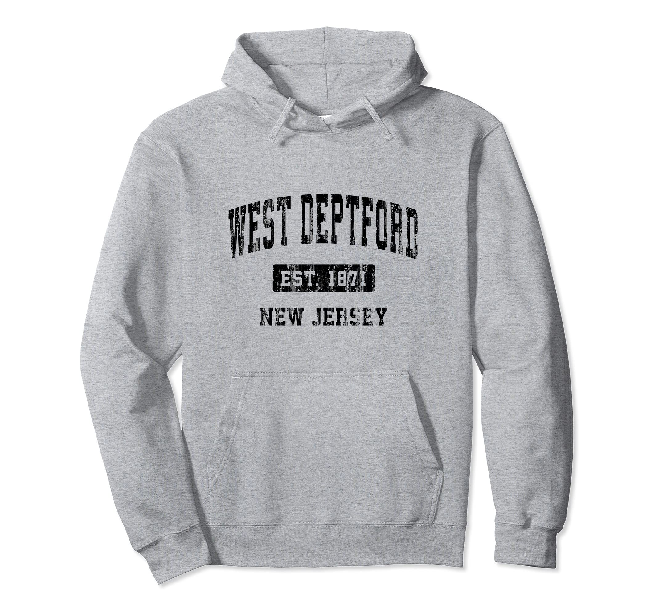 West Deptford New Jersey Nj Sports Black Hoodie - Graphic Print for Adults - T-Shirt, Sweatshirt, Hoodie