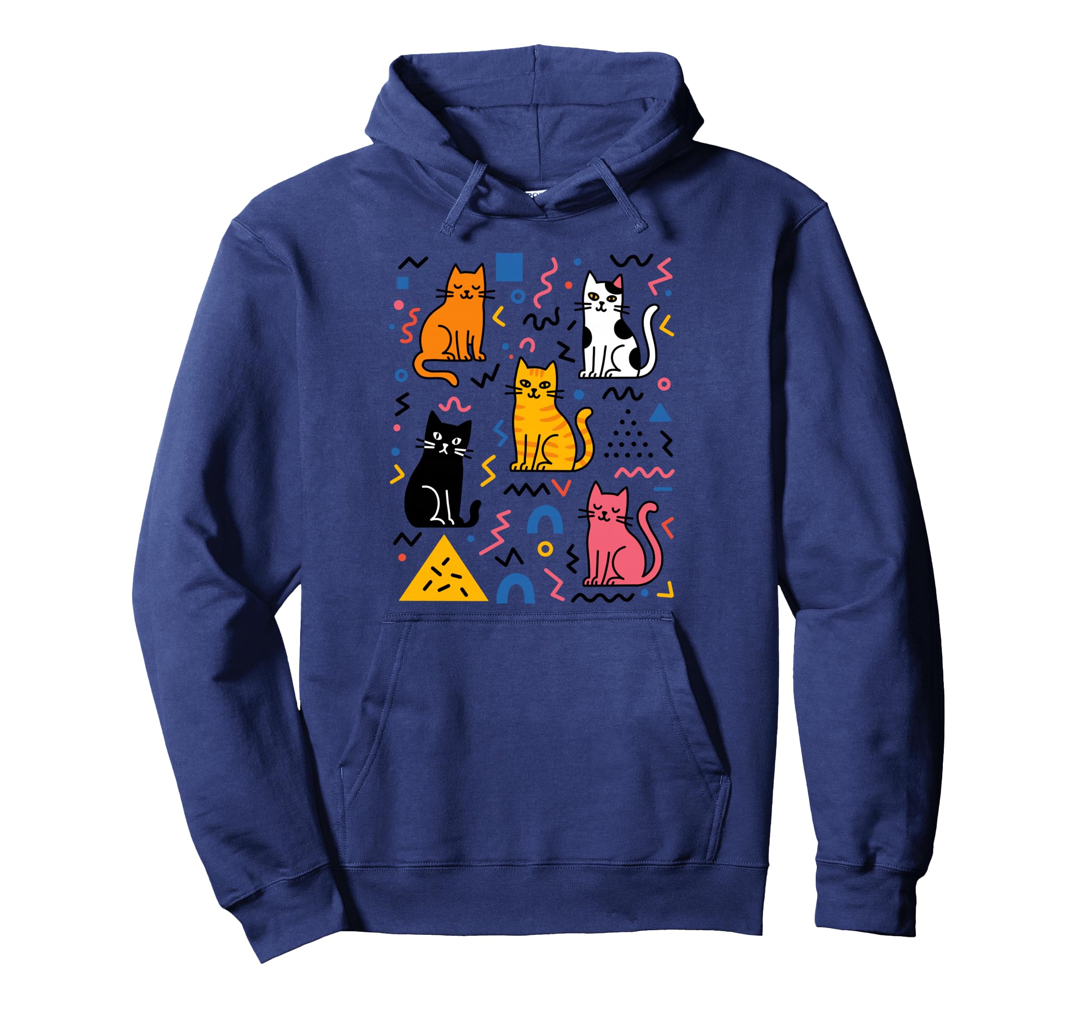 Postmodern Cat Art Modern Hoodie - Graphic Print Men Women - T-Shirt, Sweatshirt, Hoodie