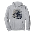 Nostalgic Ride Motorcycle Hoodie - Unique Graphic Unisex - T-Shirt, Sweatshirt, Hoodie