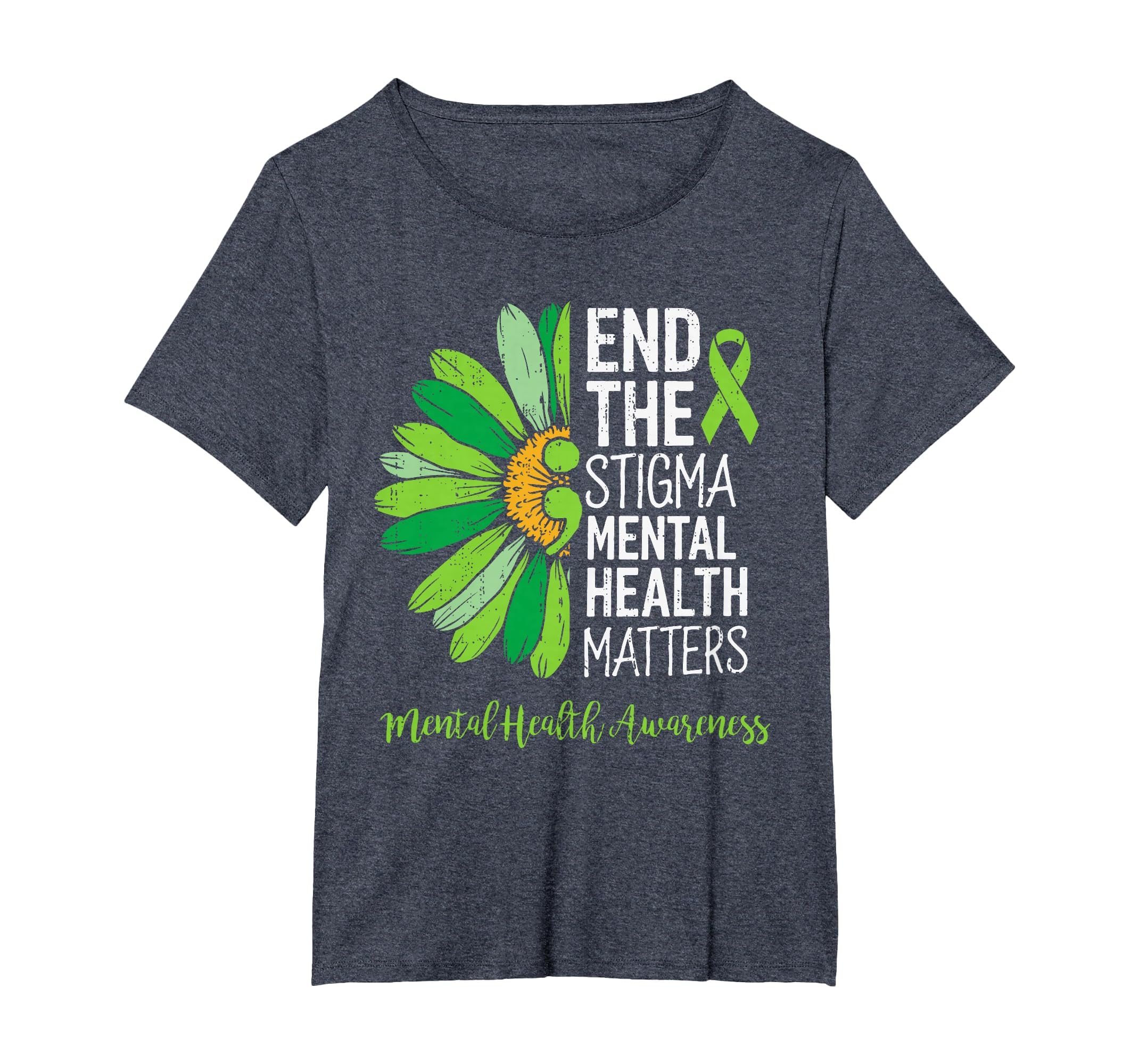 End Stigma Mental Health Matters T-Shirt - Aesthetic Graphic for Adults - T-Shirt, Sweatshirt, Hoodie
