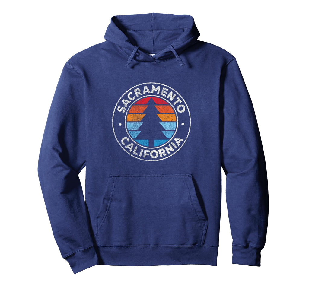 Sacramento California Ca 70S Hoodie - Custom Art Print Men Women - T-Shirt, Sweatshirt, Hoodie