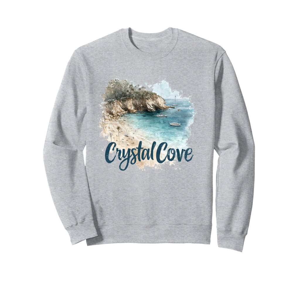 Crystal Cove California Distressed Beach Sweatshirt - Graphic Print Unisex - T-Shirt, Sweatshirt, Hoodie