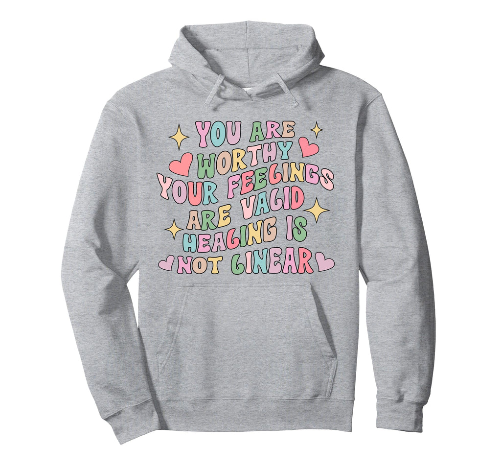 Mental Health Awareness Groovy Mental Hoodie - Fun Novelty Design Unisex - T-Shirt, Sweatshirt, Hoodie