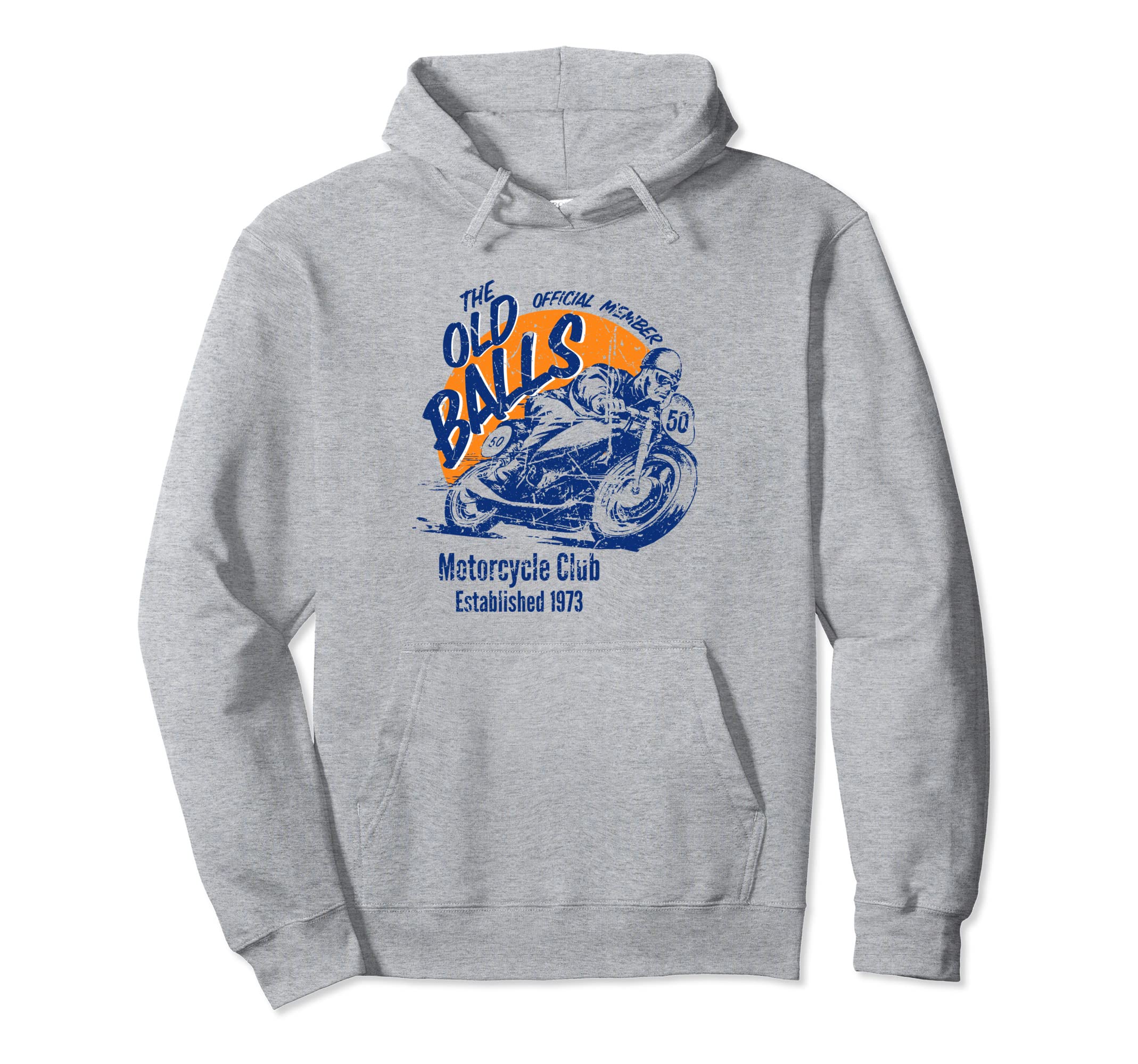 Biker Dad Motorcycle 50Th Birthday Old Hoodie - Graphic Print for Adults - T-Shirt, Sweatshirt, Hoodie