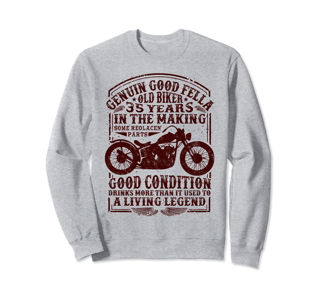 35 Years Old Biker Birthday Sweatshirt - Custom Art Print Men Women - T-Shirt, Sweatshirt, Hoodie