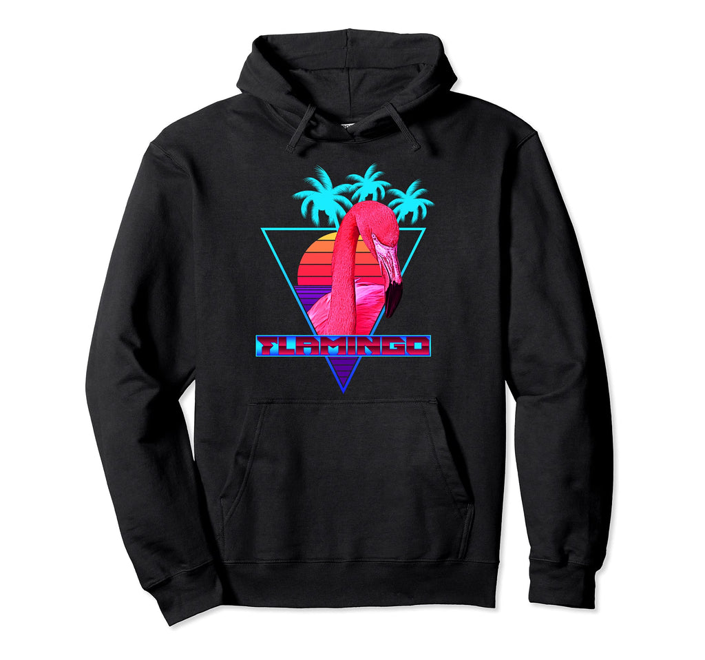 Flamingo Flamazing Synthwave Hoodie - Casual Everyday Wear Men Women - T-Shirt, Sweatshirt, Hoodie