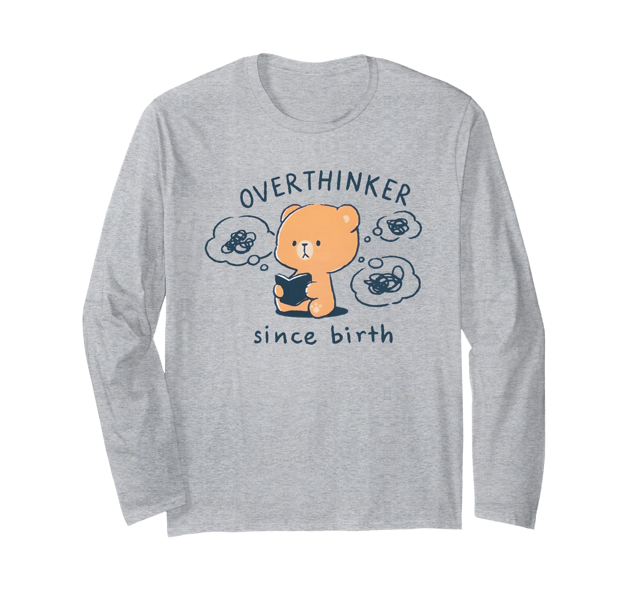 Mocha Bear Overthinker Since Birth T-Shirt - Aesthetic Graphic Men Women - T-Shirt, Sweatshirt, Hoodie