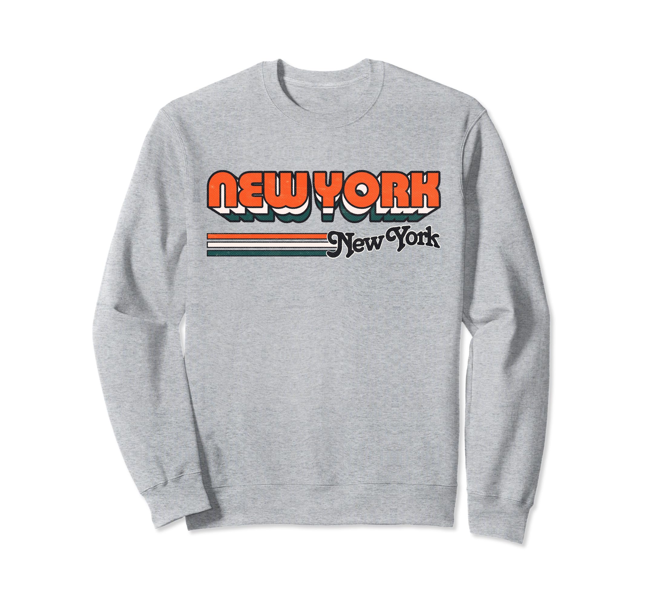 New York Ny Stripes 70S Typography Sweatshirt - Streetwear Style Men Women - T-Shirt, Sweatshirt, Hoodie
