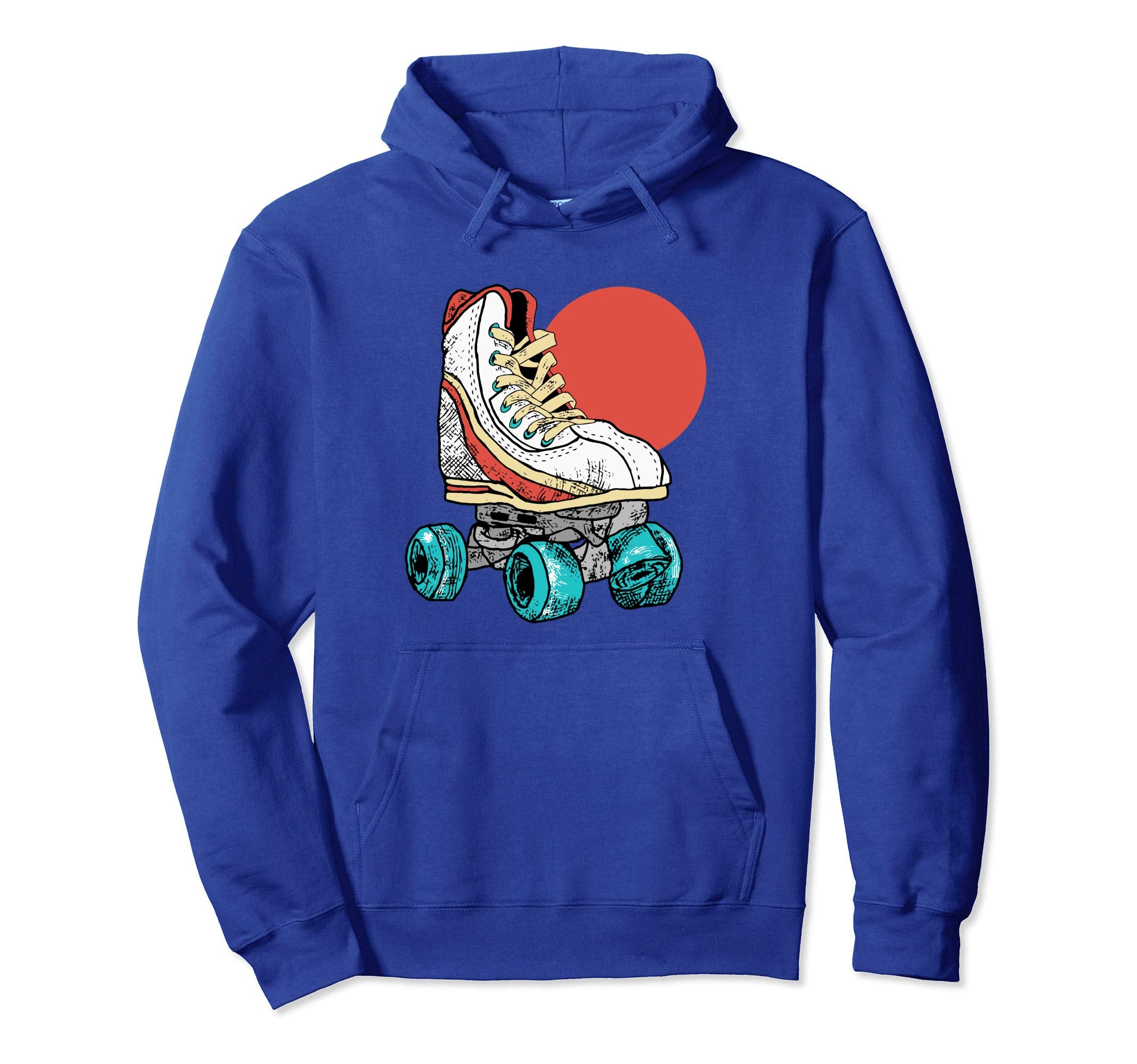 Minimalist Roller Skate Sun 70S Vibe Hoodie - Novelty Apparel for Adults - T-Shirt, Sweatshirt, Hoodie