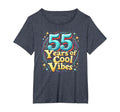 55 Years Vibes Birthday Gift Lovers T-Shirt - Novelty Apparel for Adults - T-Shirt, Sweatshirt, Hoodie