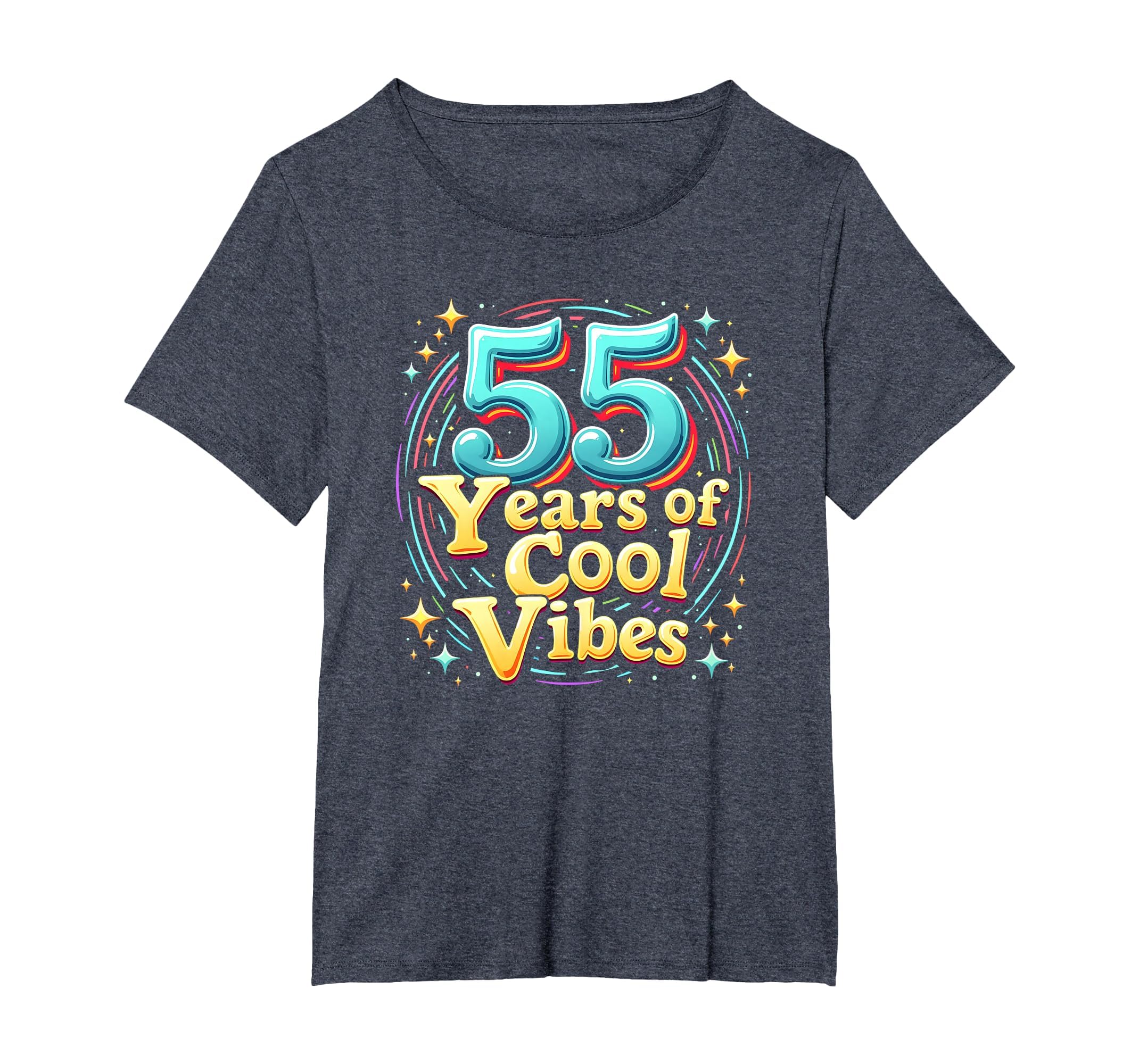 55 Years Vibes Birthday Gift Lovers T-Shirt - Novelty Apparel for Adults - T-Shirt, Sweatshirt, Hoodie