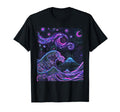 Great Wave Starry Night Synthwave Ukiyo T-Shirt - Aesthetic Graphic Unisex - T-Shirt, Sweatshirt, Hoodie