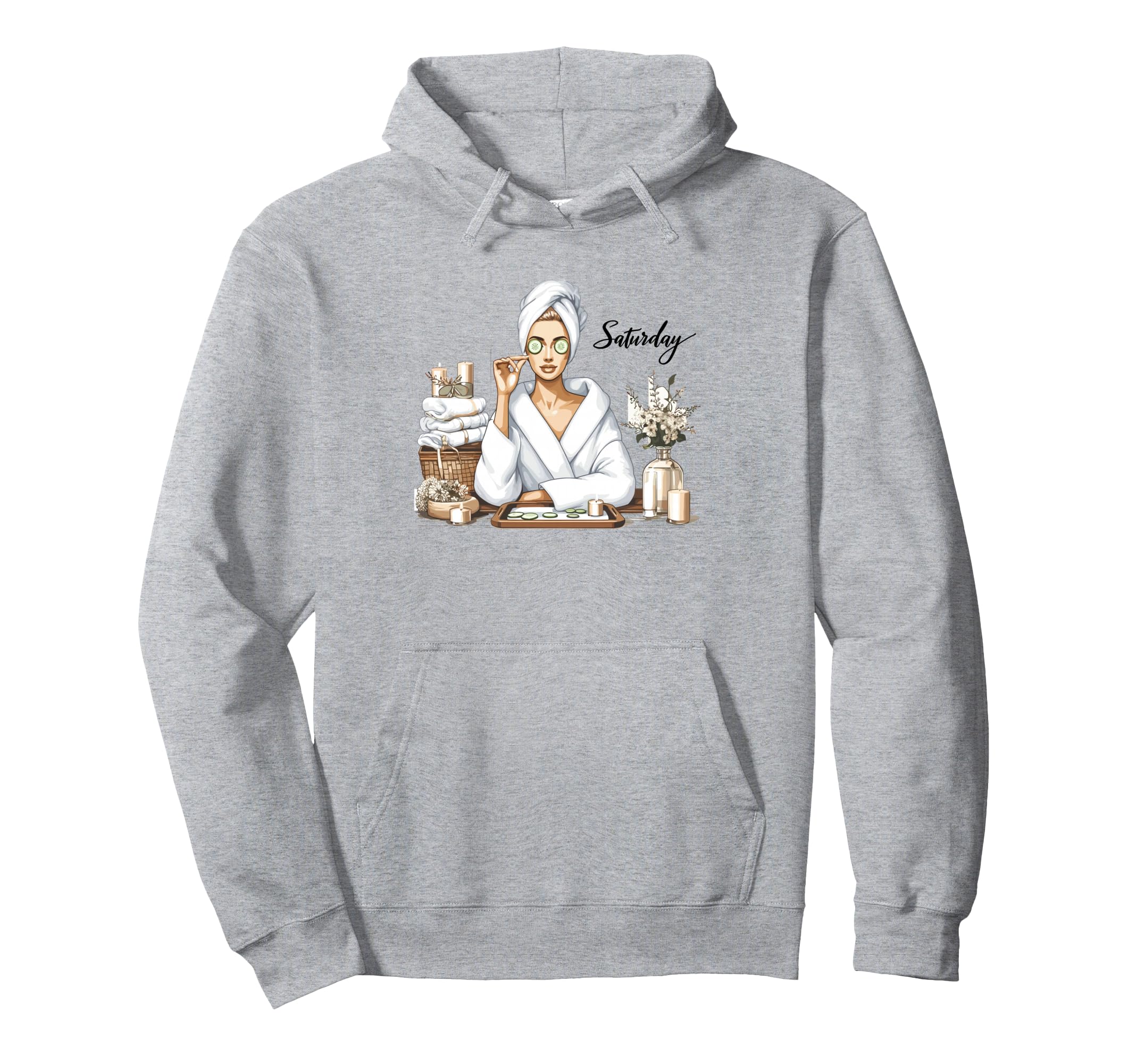 Saturday Spa Day Diva Self Care Self Hoodie - Aesthetic Graphic Unisex - T-Shirt, Sweatshirt, Hoodie