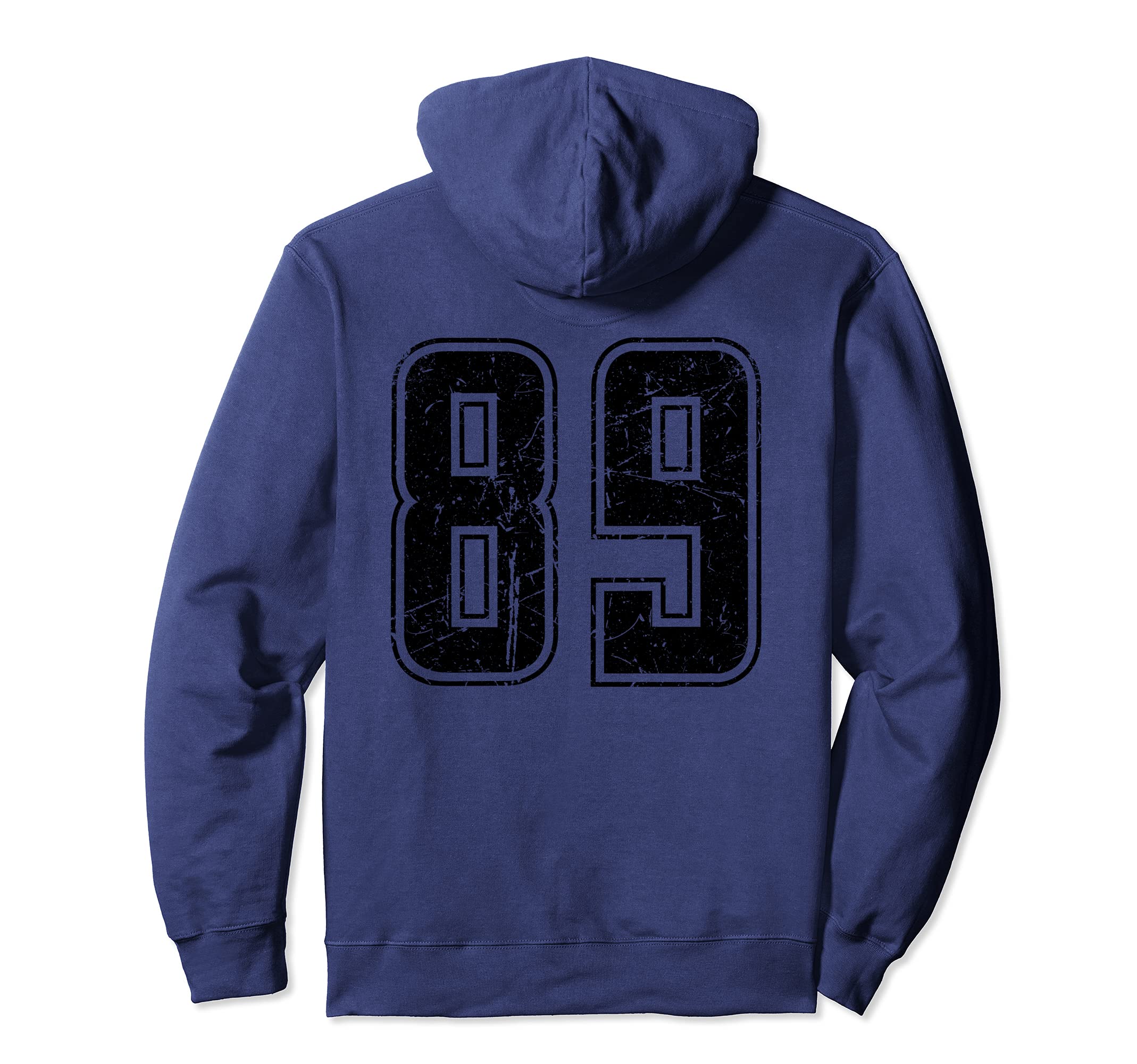 Number 89 Distressed Grunge Jersey Team Fan Hoodie - Graphic Print Unisex - T-Shirt, Sweatshirt, Hoodie