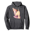 Ginger Redhead Pin Up Martini Hoodie - Aesthetic Graphic for Adults - T-Shirt, Sweatshirt, Hoodie