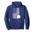Banjo Distressed American Flag Usa Hoodie - Fun Novelty Design Unisex - T-Shirt, Sweatshirt, Hoodie