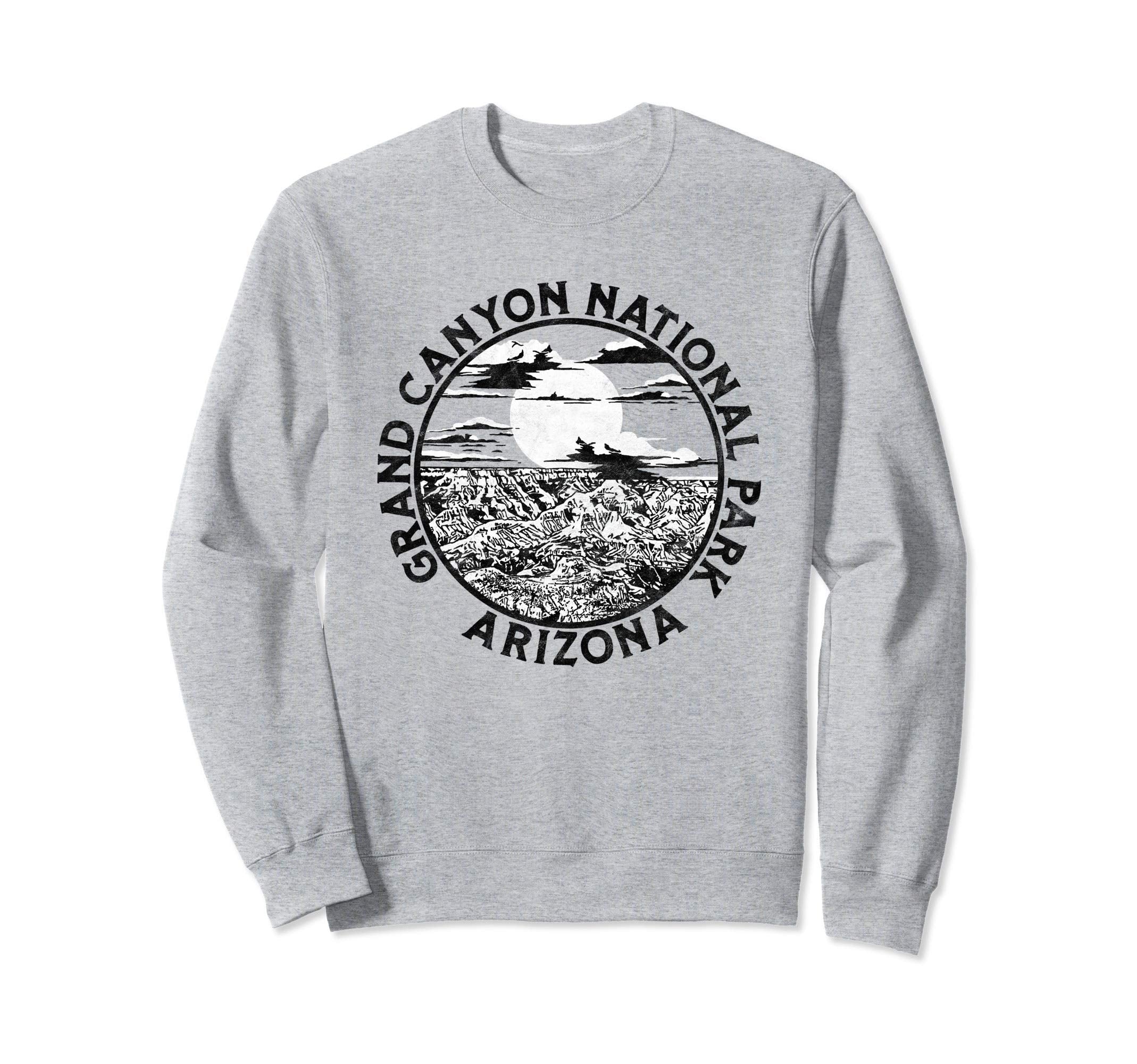 Minimalist Grand Canyon Distressed Sweatshirt - Minimalist Print Men Women - T-Shirt, Sweatshirt, Hoodie