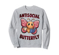 Groovy Anti Social Butterfly Sweatshirt - Casual Everyday Wear Men Women - T-Shirt, Sweatshirt, Hoodie