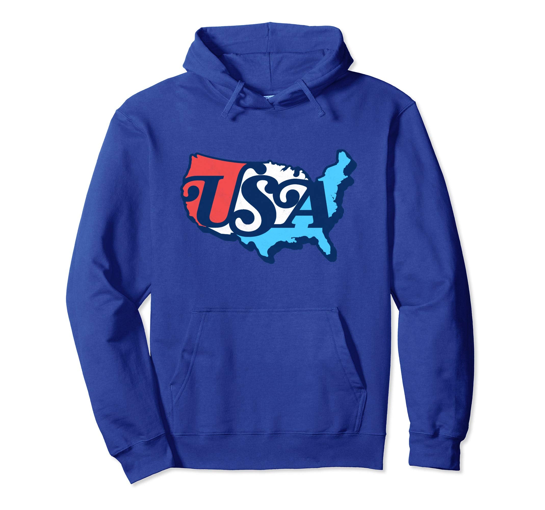 Usa Map Typography Patriotic 4Th July Hoodie - Graphic Print Unisex - T-Shirt, Sweatshirt, Hoodie