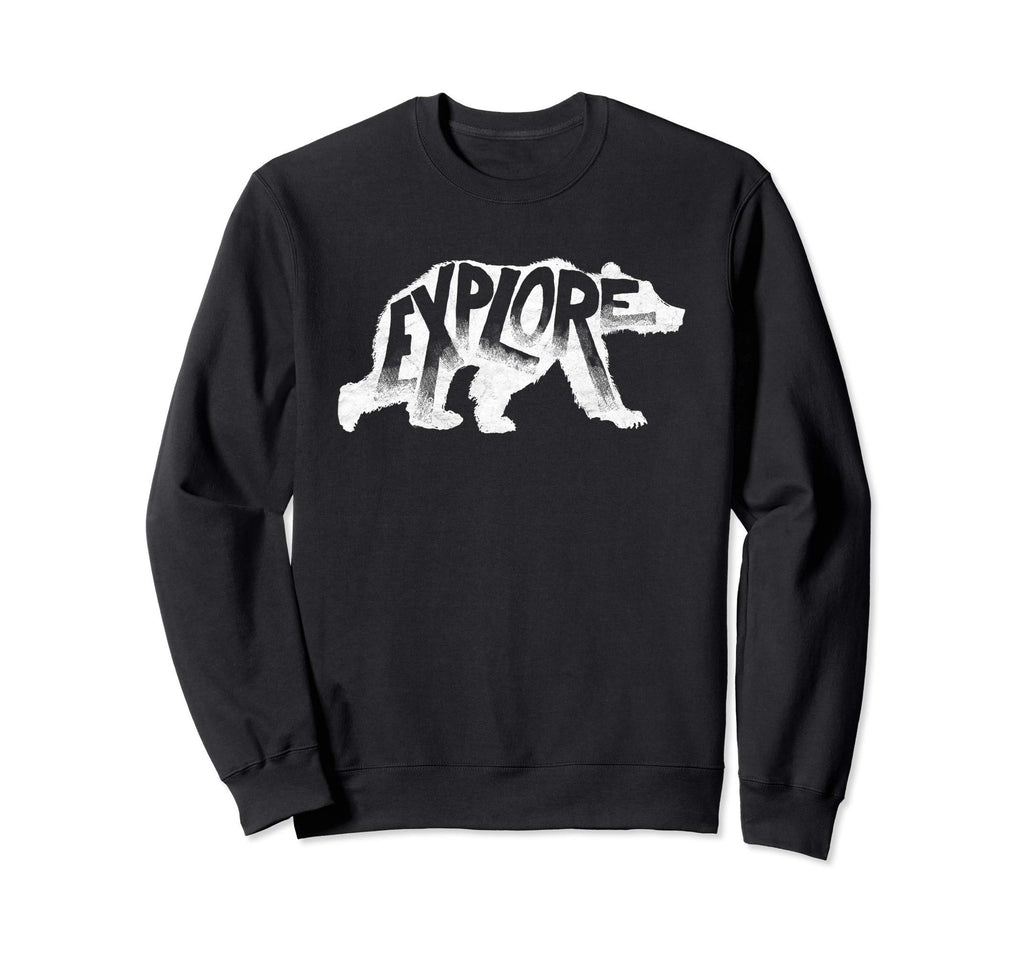Explore Polar Bear Typography Sweatshirt - Aesthetic Graphic for Adults - T-Shirt, Sweatshirt, Hoodie