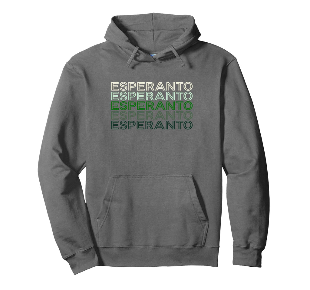 Esperanto Language 70S Aesthetic Hoodie - Casual Everyday Wear Unisex - T-Shirt, Sweatshirt, Hoodie