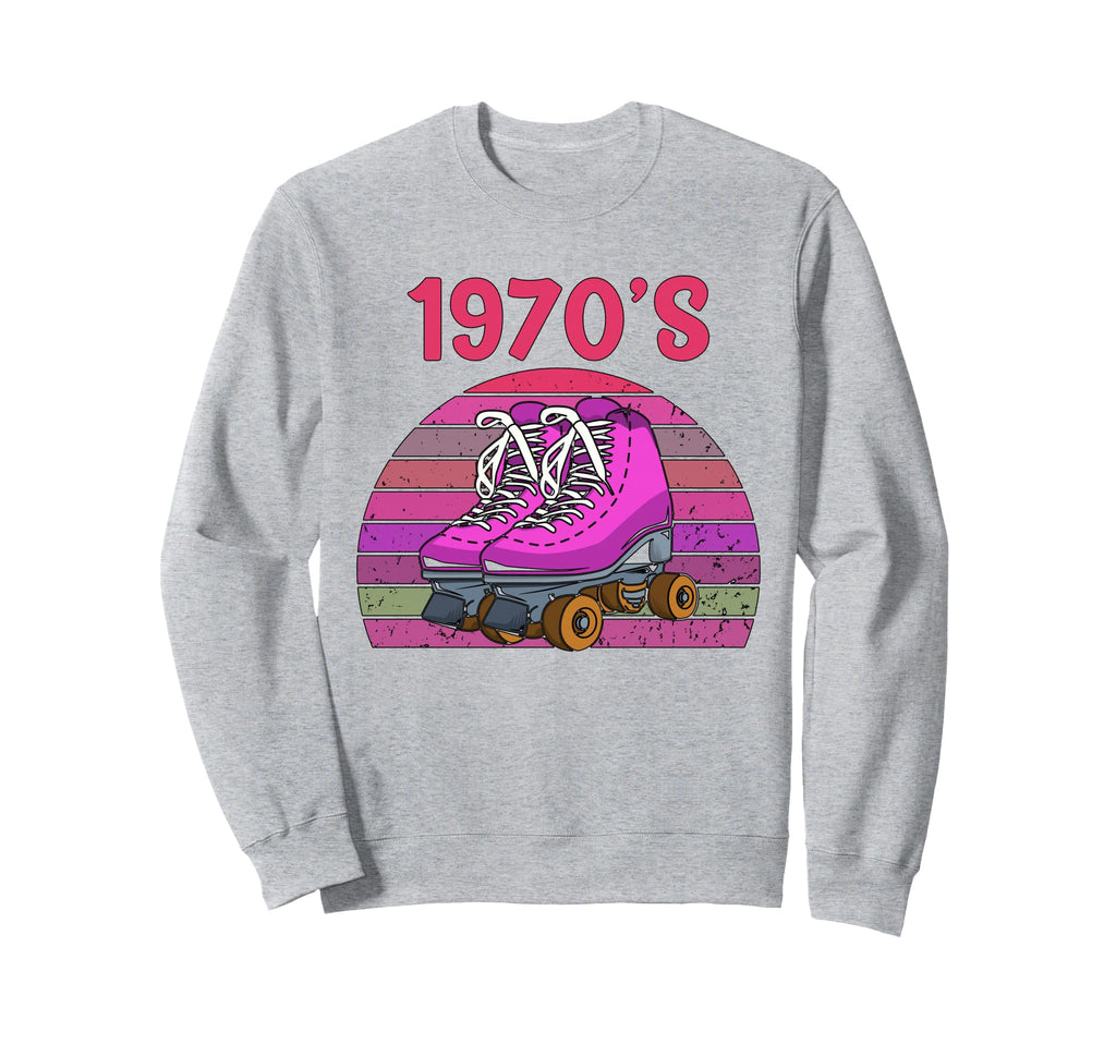 70S Roller Skating Skate Roller Sweatshirt - Trendy Graphic Unisex - T-Shirt, Sweatshirt, Hoodie