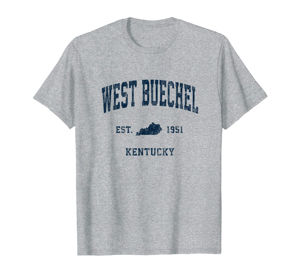 West Buechel Kentucky Ky Athletic Navy T-Shirt - Trendy Graphic Unisex - T-Shirt, Sweatshirt, Hoodie