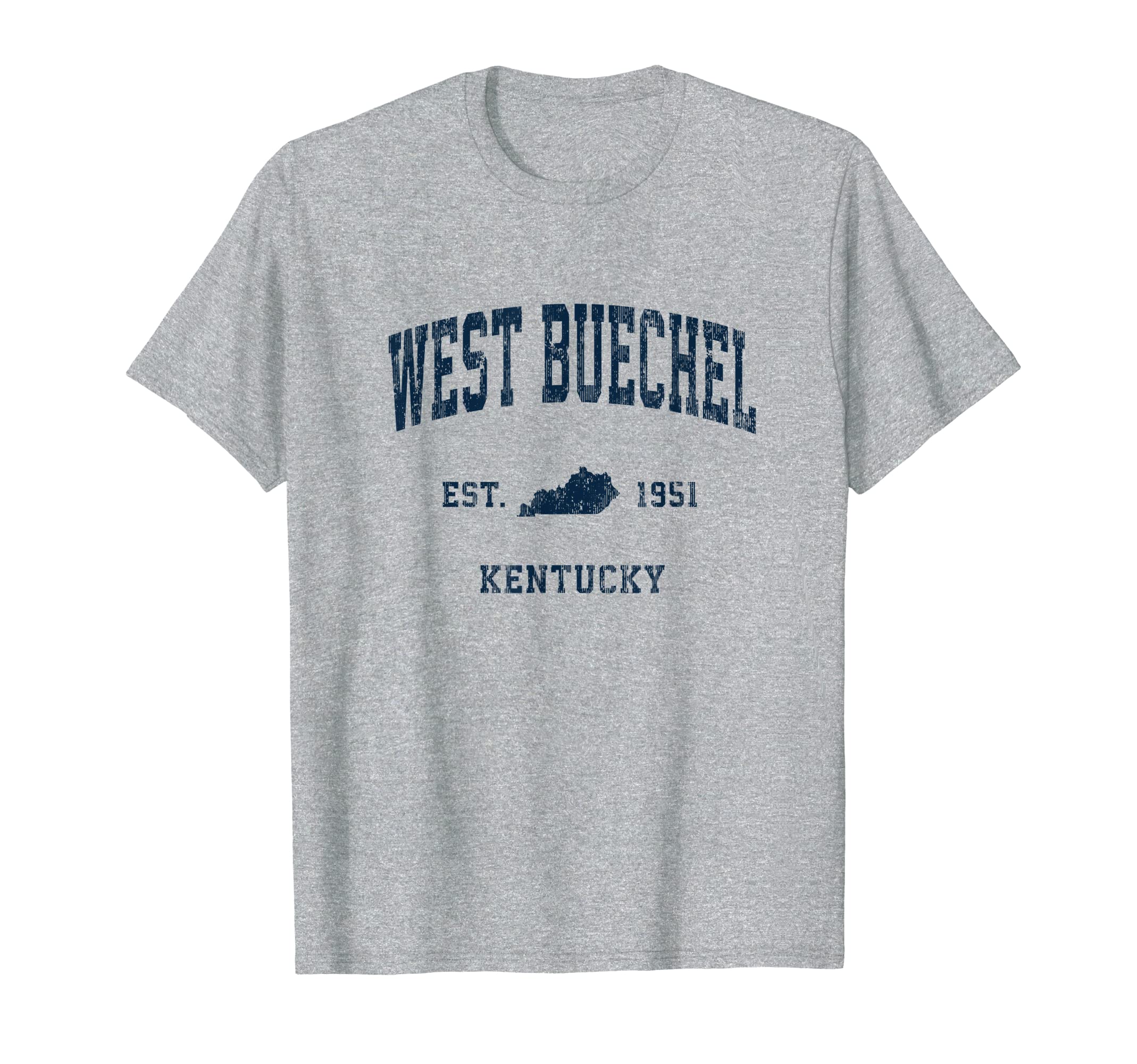 West Buechel Kentucky Ky Athletic Navy T-Shirt - Trendy Graphic Unisex - T-Shirt, Sweatshirt, Hoodie
