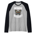 Antisocial Butterfly Raglan Baseball T-Shirt - Graphic Print for Adults - T-Shirt, Sweatshirt, Hoodie