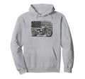 Us Flag Biker Riding Lover Motorcycle Hoodie - Custom Art Print Unisex - T-Shirt, Sweatshirt, Hoodie