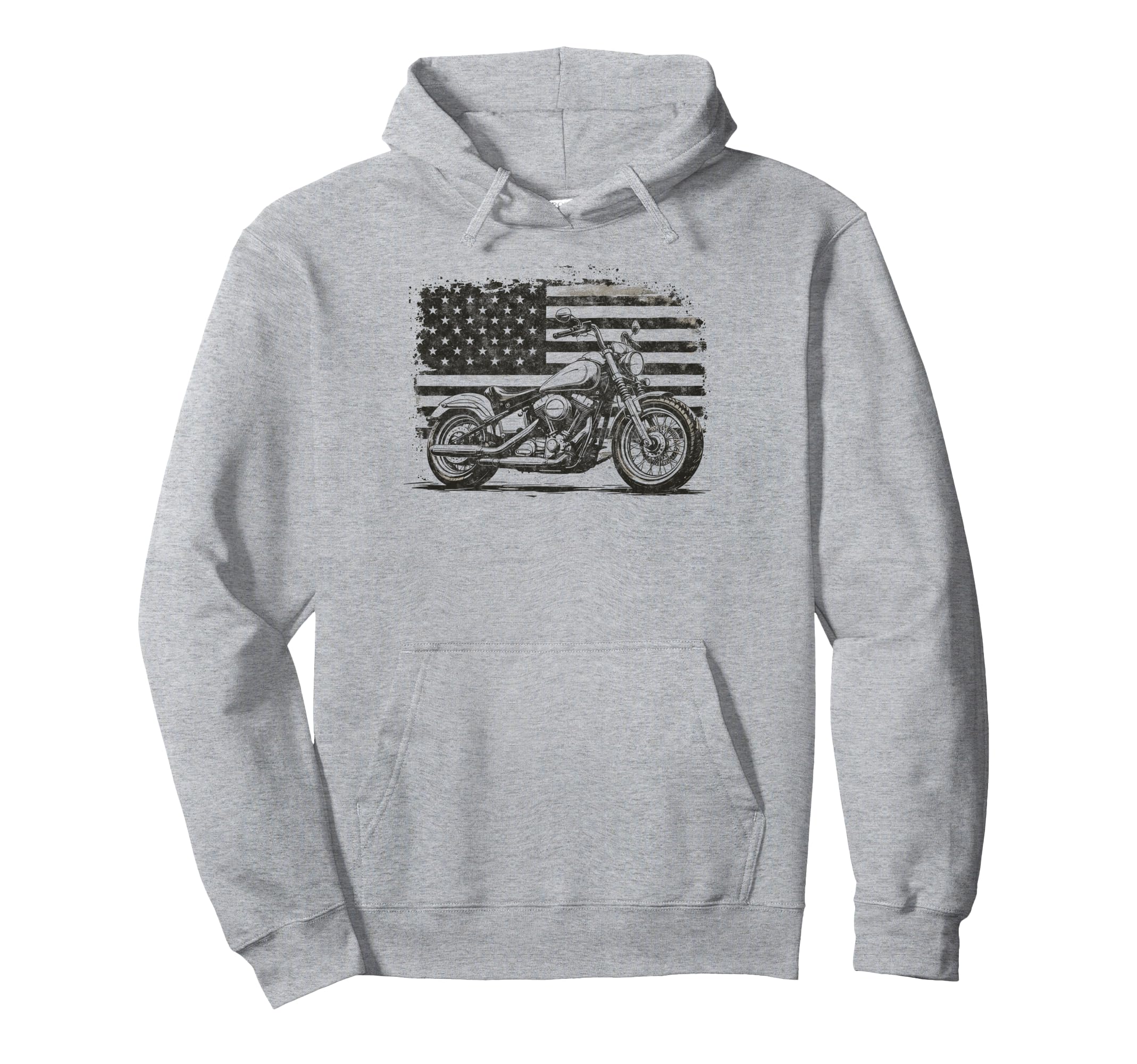 Us Flag Biker Riding Lover Motorcycle Hoodie - Custom Art Print Unisex - T-Shirt, Sweatshirt, Hoodie
