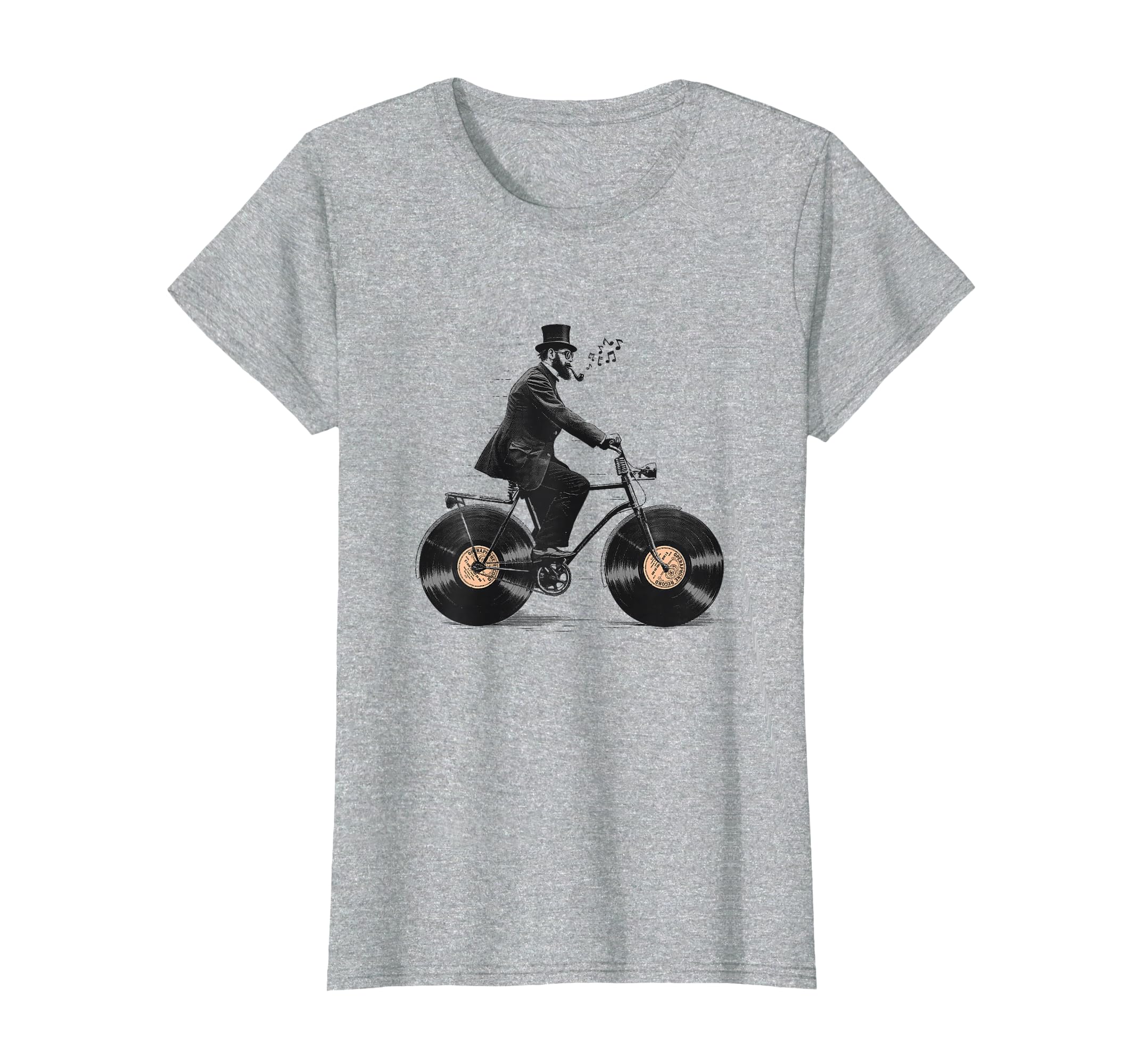 Classical Music Bicycle Vinyl Record T-Shirt - Streetwear Style Men Women - T-Shirt, Sweatshirt, Hoodie